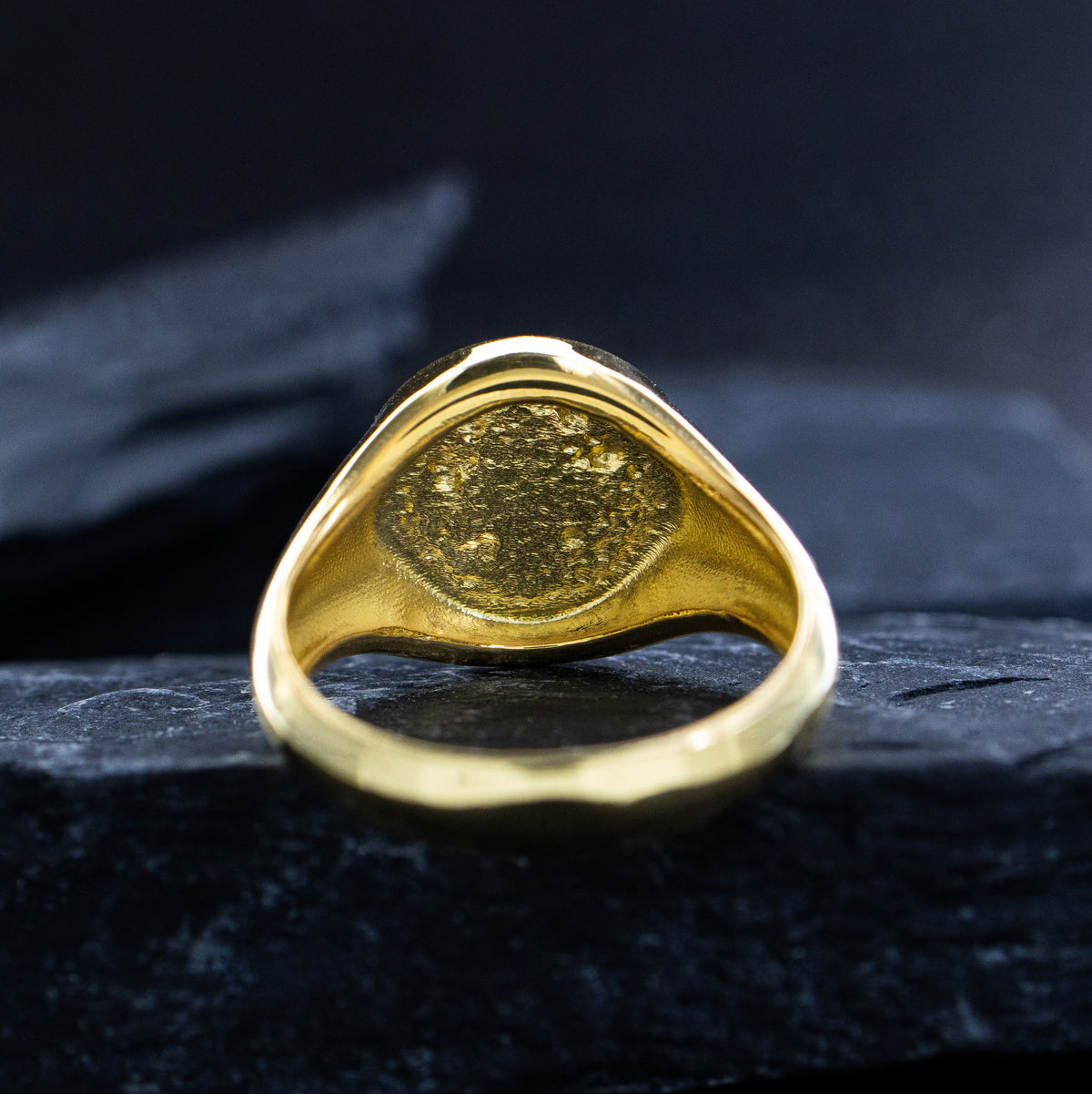 Solid 14k Ancient Egyptian Gold Signet Ring with Anubis