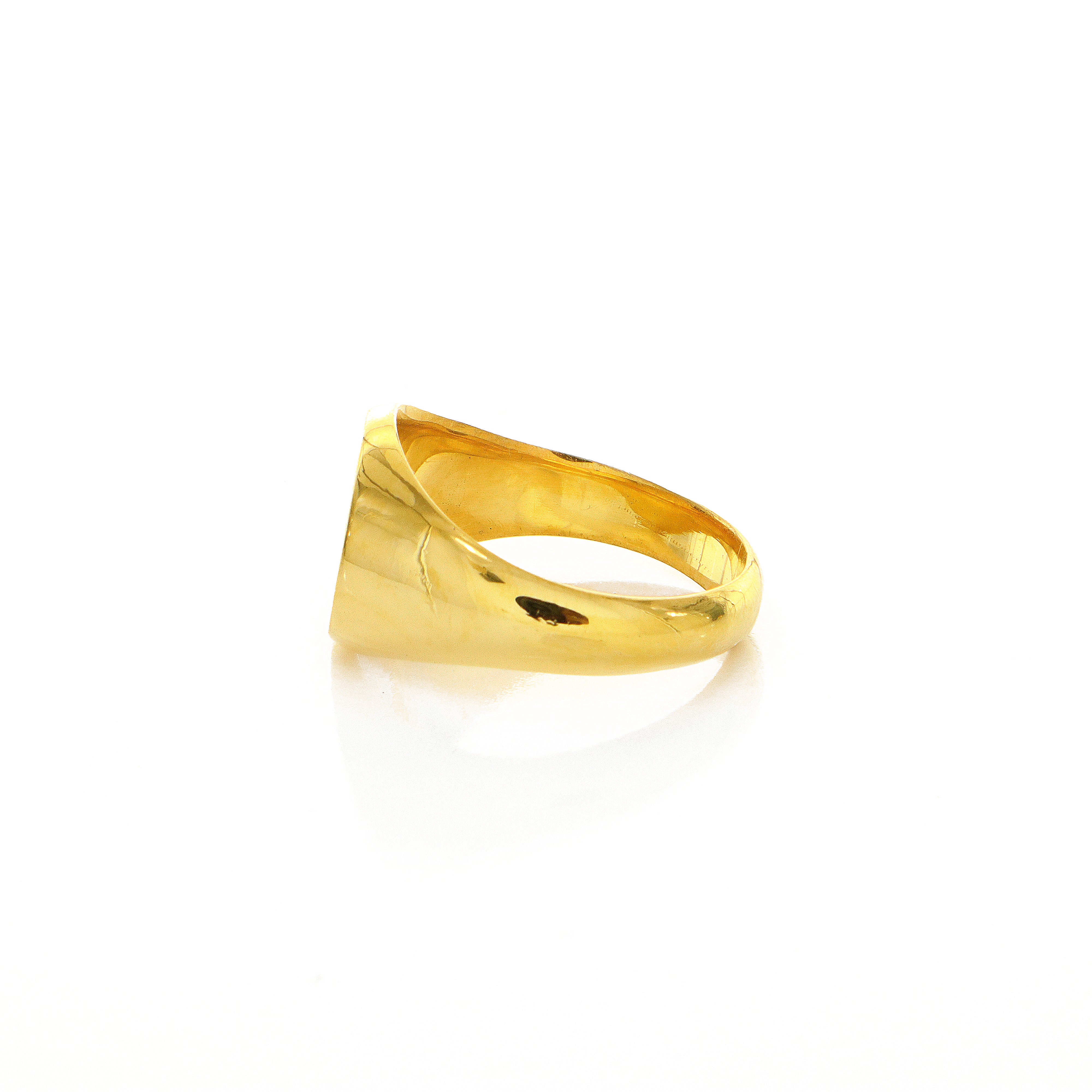 St George the Dragon Slayer, Wax Seal Signet Ring, 14k Solid Yellow Gold Ring with St George Slaying the Dragon