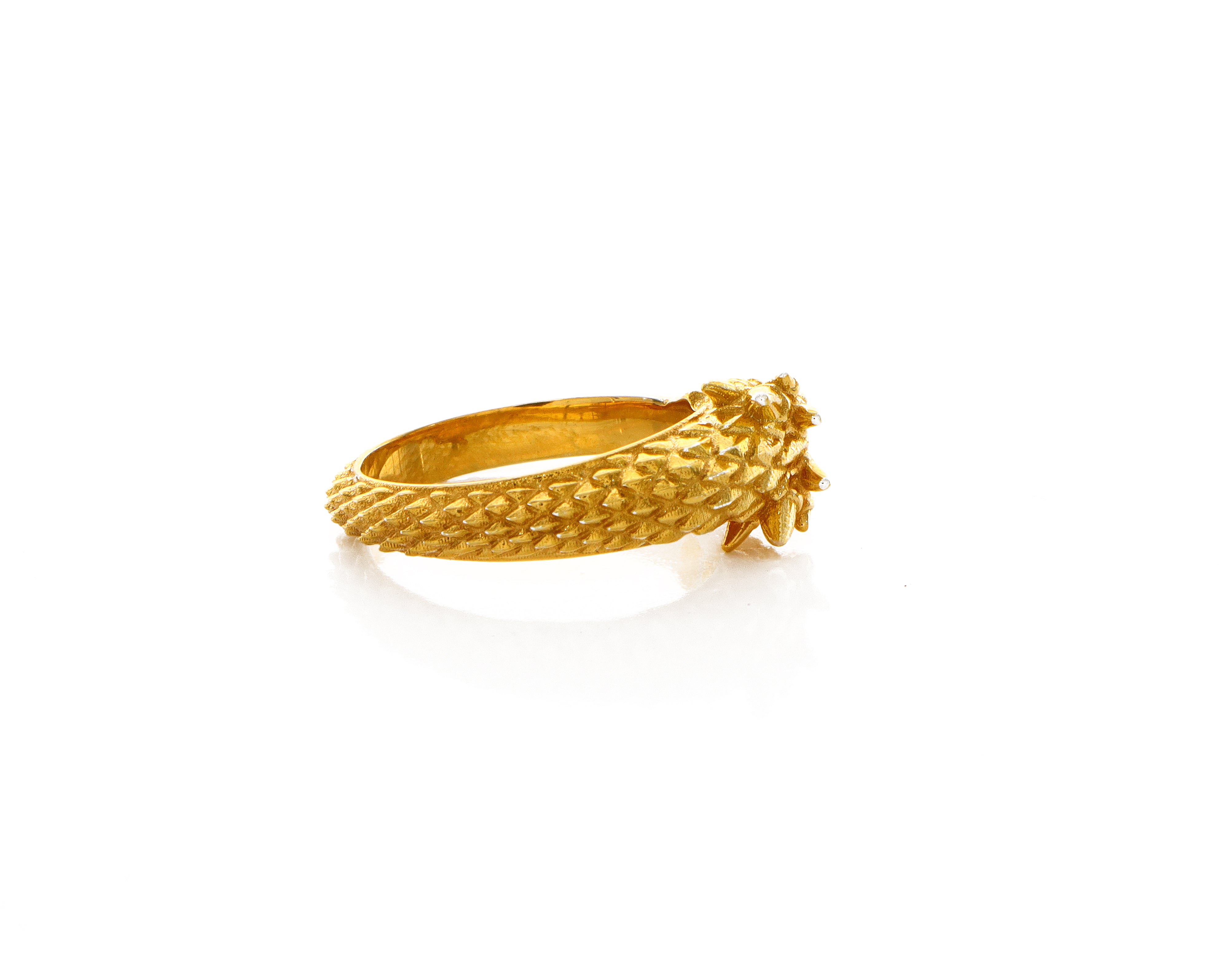 Ouroboros Dragon, 14k Solid Yellow Gold Ring
