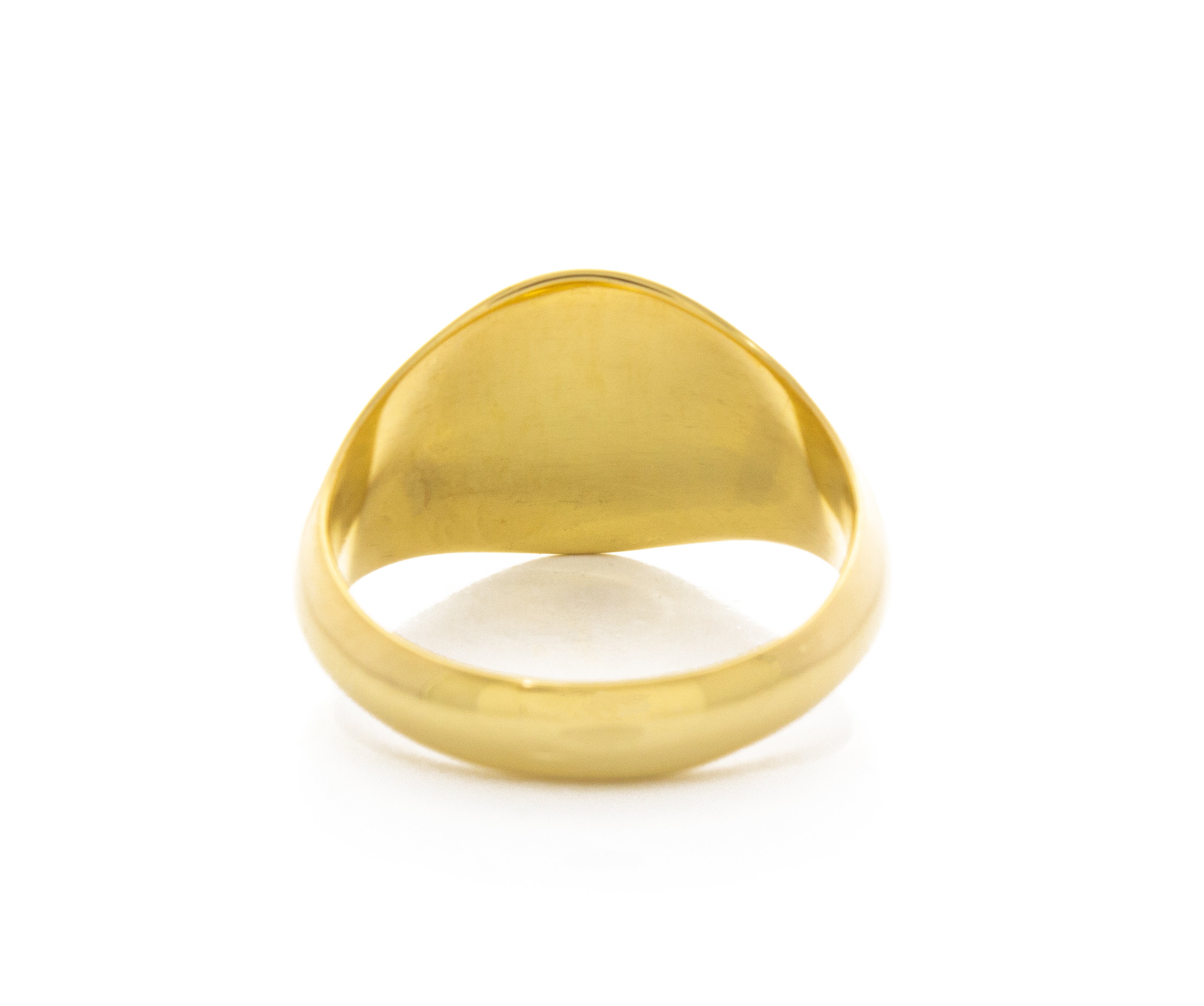 Viking Torslunda Berserker Wax Seal Signet Ring, 14k Solid Yellow Gold Ring