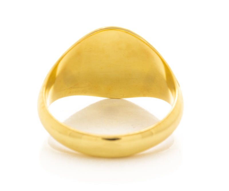 Create Your Own Family Crest Wax Seal Signet Ring, 14k Solid Yellow Gold Ring