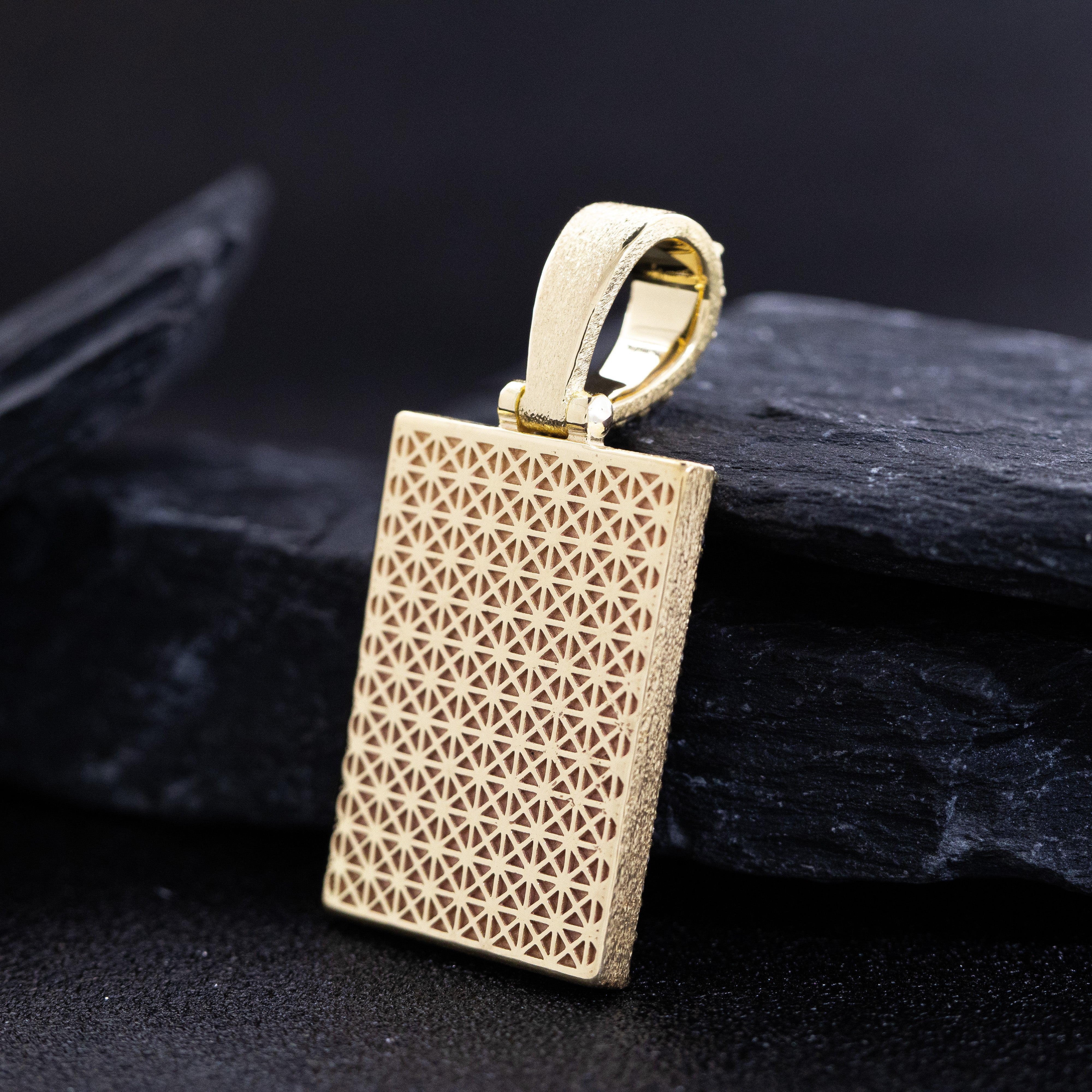 Solid 18k Gold Initial Pendant with Natural Diamonds