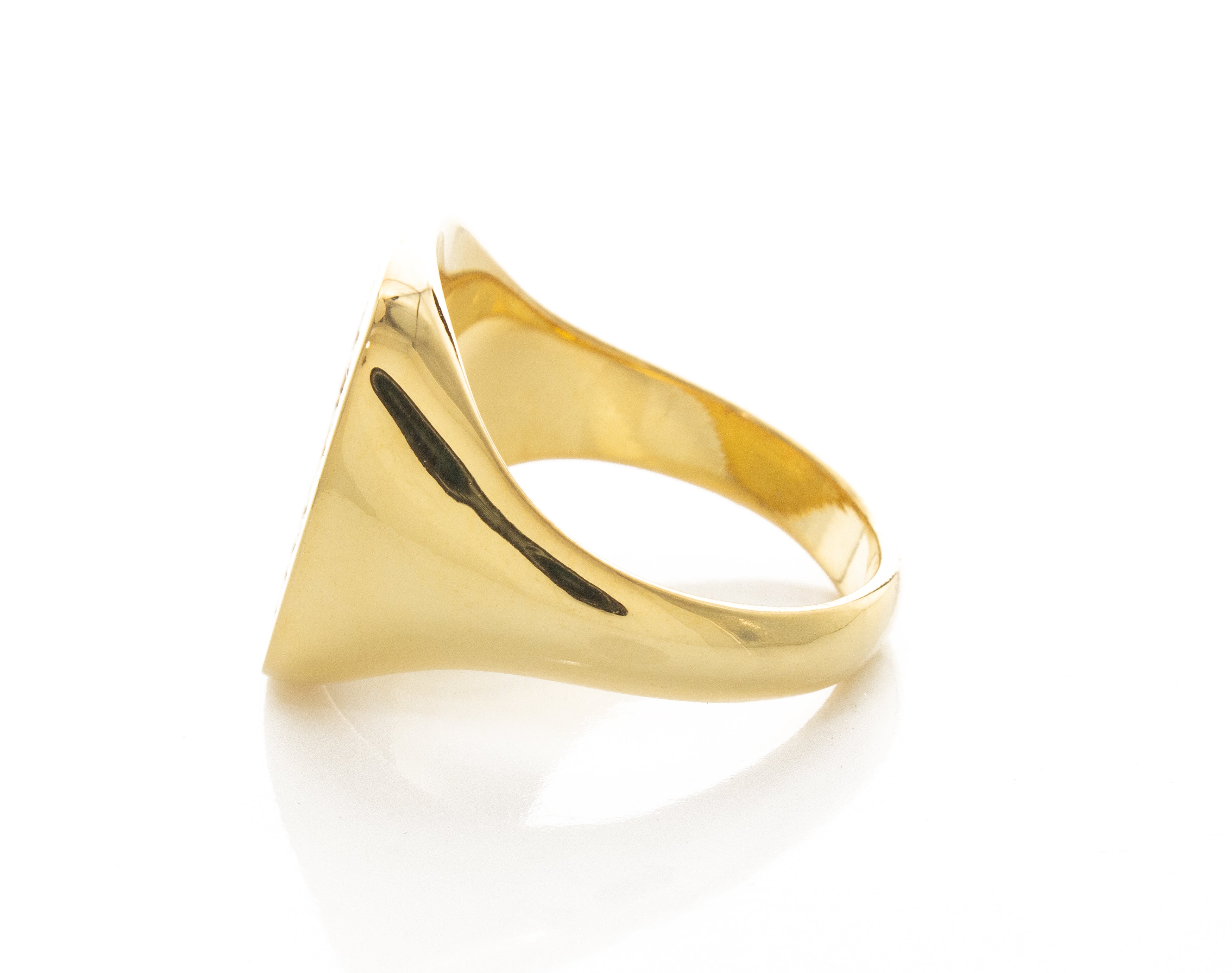 English House of Tudor Wax Seal Signet Ring, 14k Solid Yellow Gold Ring