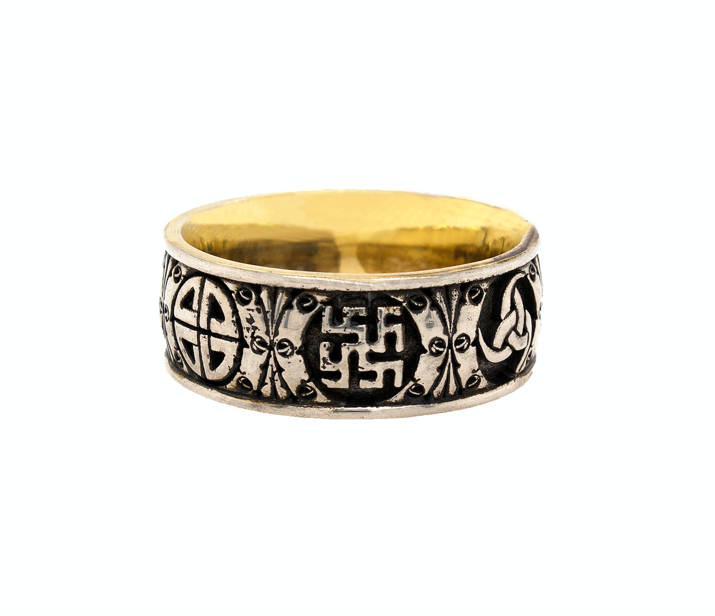 ring, ring on white background, mens ring, women's background, yellow gold plated ring, silver ring, sterling silver ring, viking engraving, engraved ring, viking ring, mens ring, women's rings, viking symbols, 8mm ring