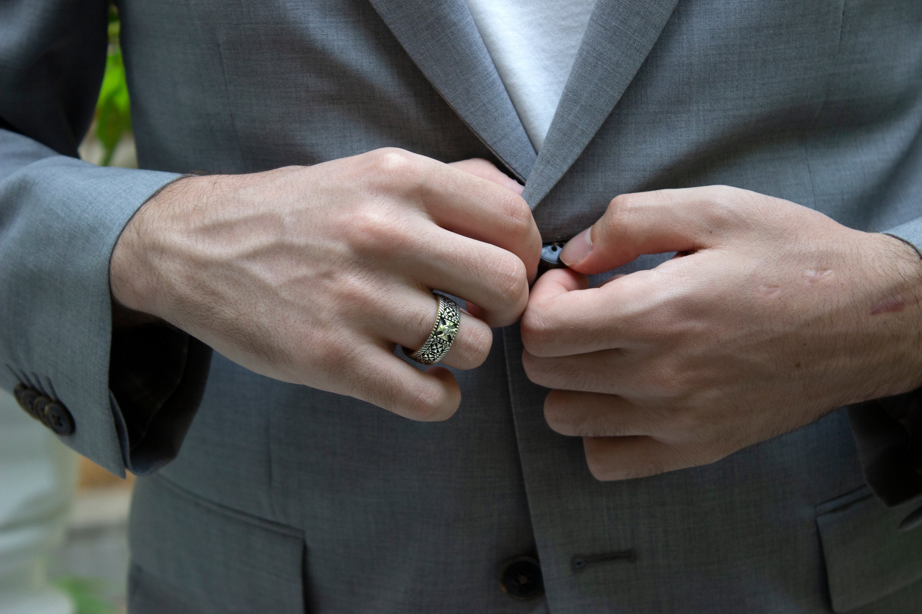 ring, ring on white background, sterling silver ring, yellow gold plate ring, oxidized silver ring, cross ring, ring with crosses, diamond ring, ring with diamond, celtic cross ring, mens ring, women's ring, celtic ring