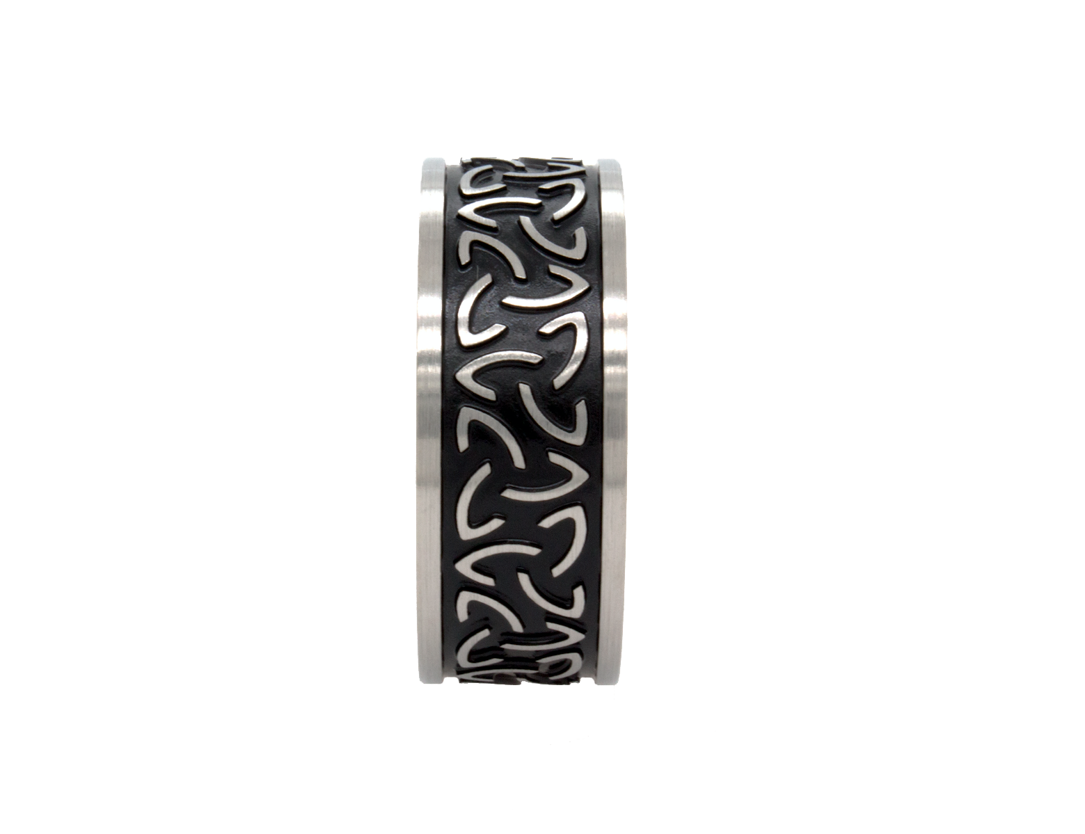 ring, ring with white background, titanium ring, engraved ring, ring with engraving, custom engraved ring, celtic knot ring, 8mm ring