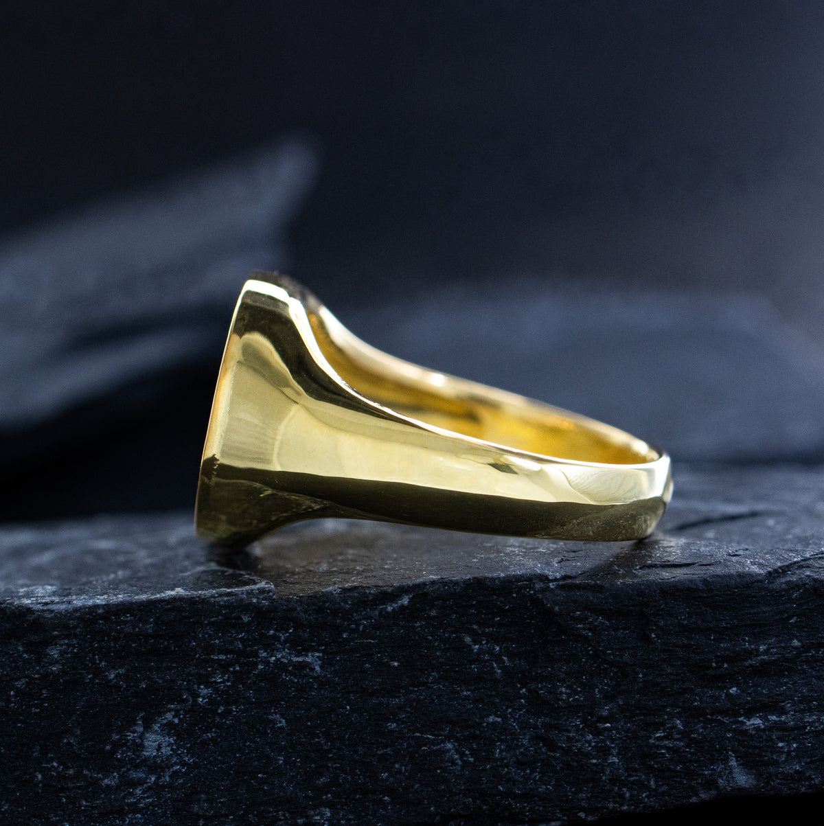 Solid 14k Ancient Egyptian Gold Signet Ring with Anubis