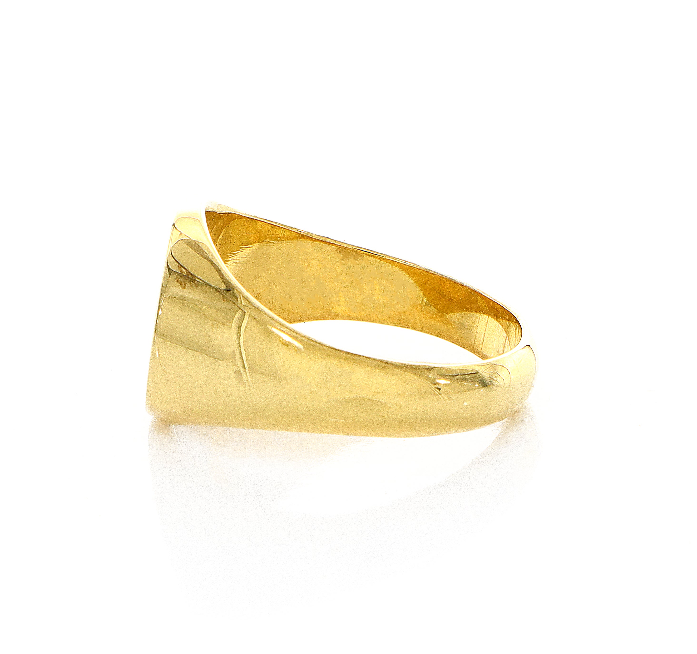Indian Lion of Ashoka Wax Seal Signet Ring, 14k Solid Yellow Gold Ring with Lion of Ashoka