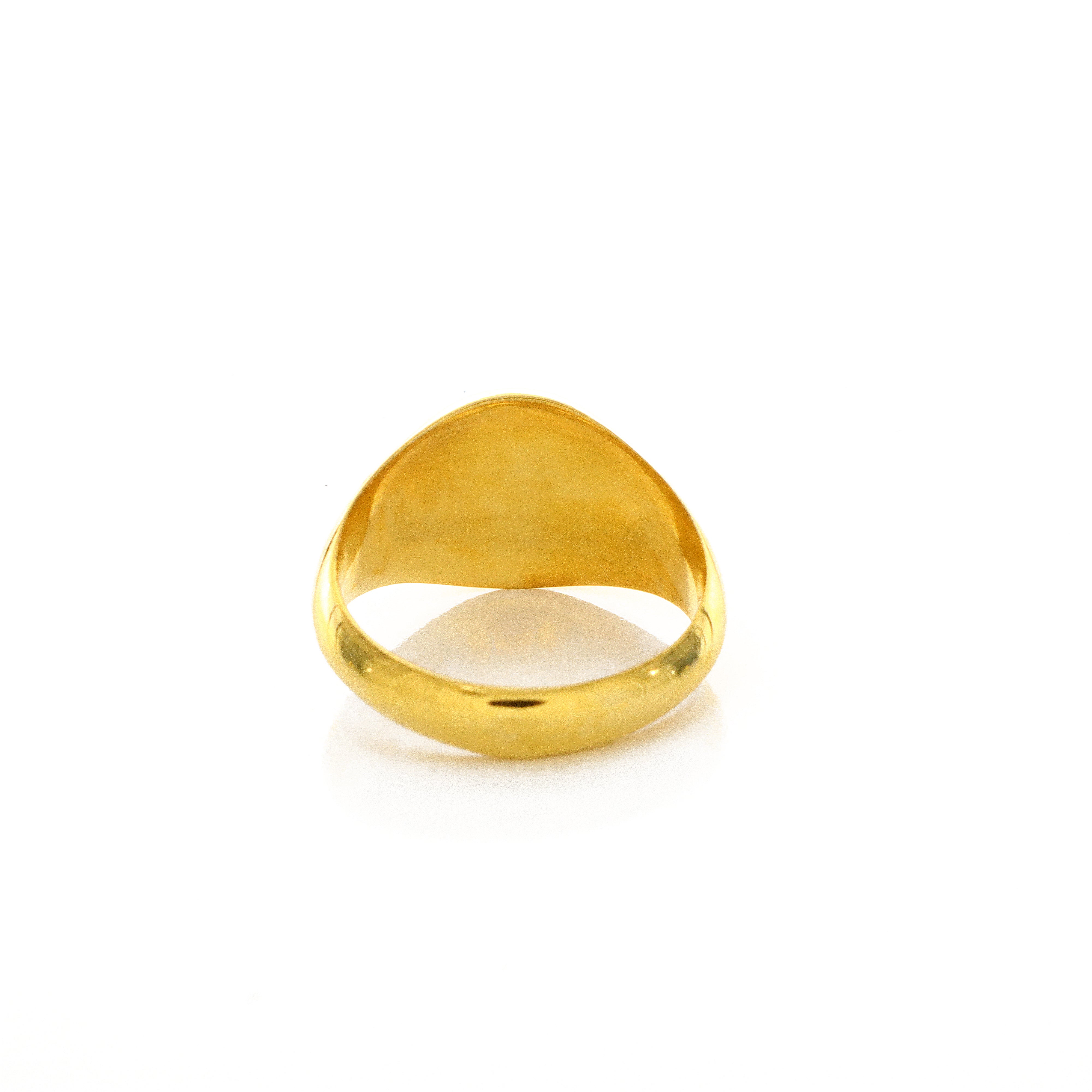 St George the Dragon Slayer, Wax Seal Signet Ring, 14k Solid Yellow Gold Ring with St George Slaying the Dragon