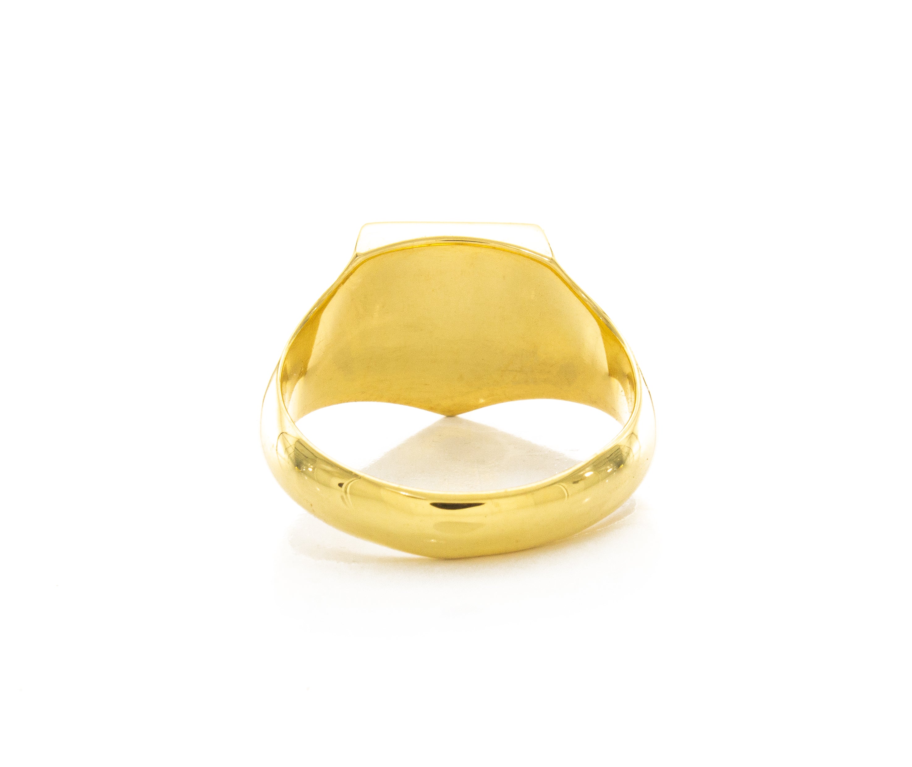 English Coat of Arms Wax Seal Signet Ring, 14k Solid Yellow Gold Ring with Three Heraldic Lions