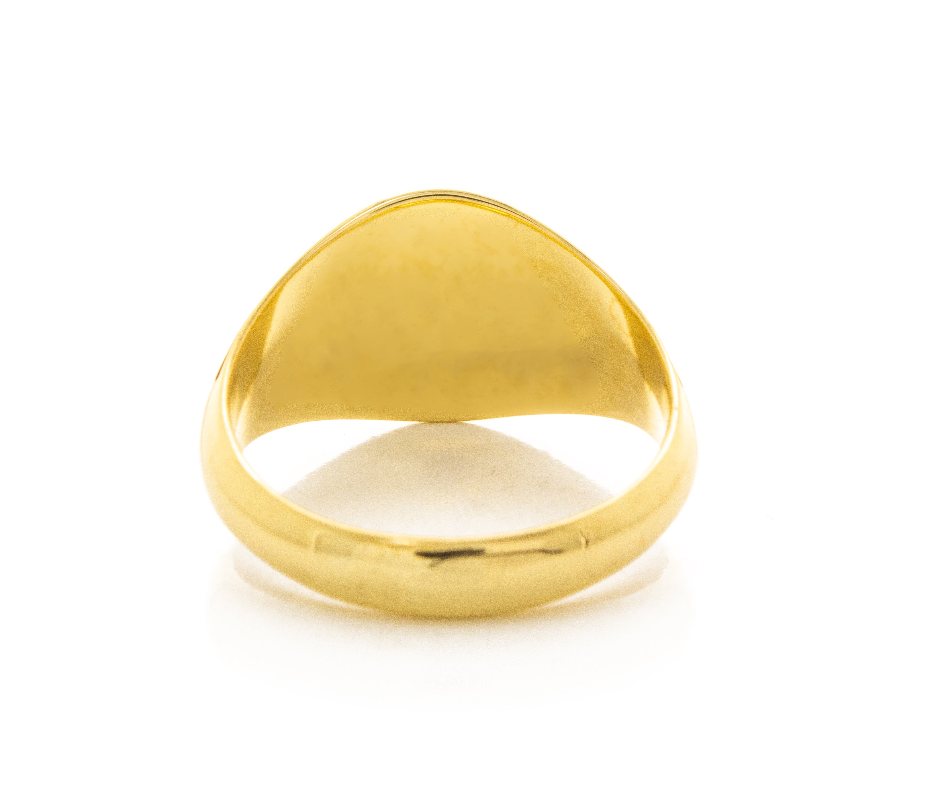 Sun Face Wax Seal Signet Ring, 14k Solid Yellow Gold Ring