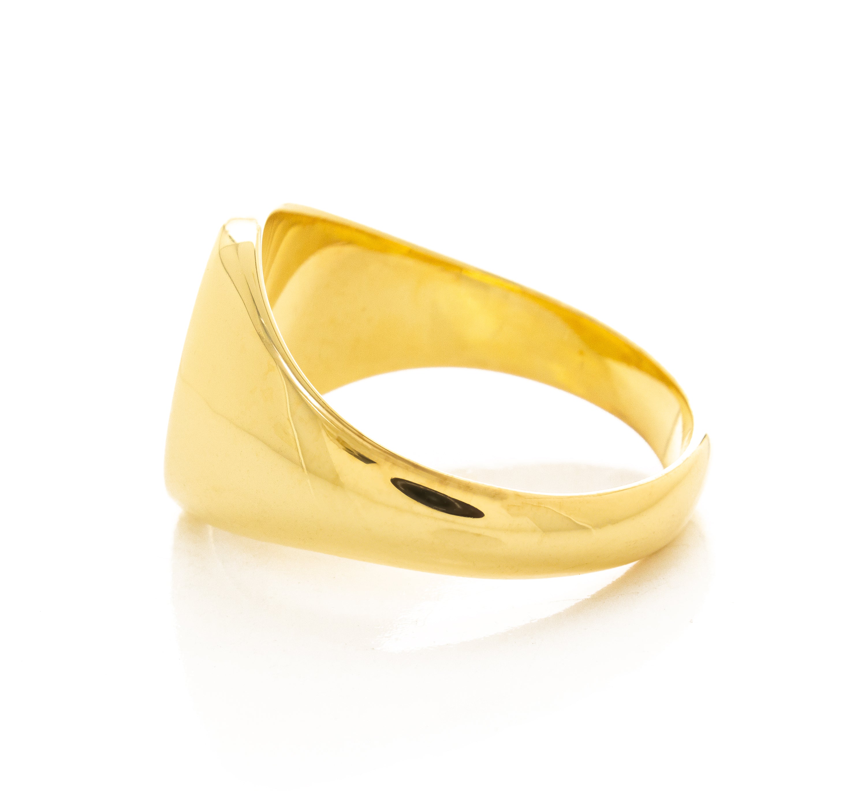 Create Your Own Family Crest Wax Seal Signet Ring, 14k Solid Yellow Gold Ring