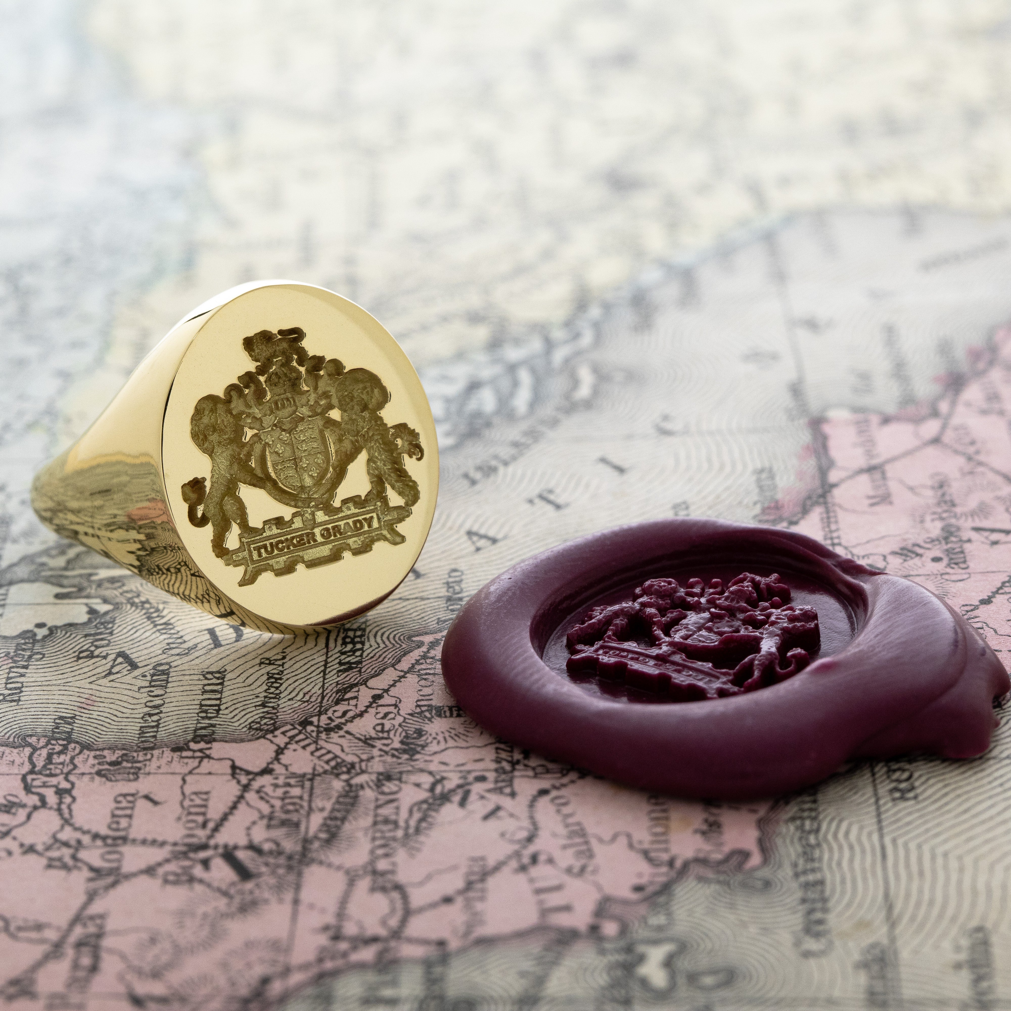 Custom Wax Seal Ring Featuring Poodle and Shih Tzu