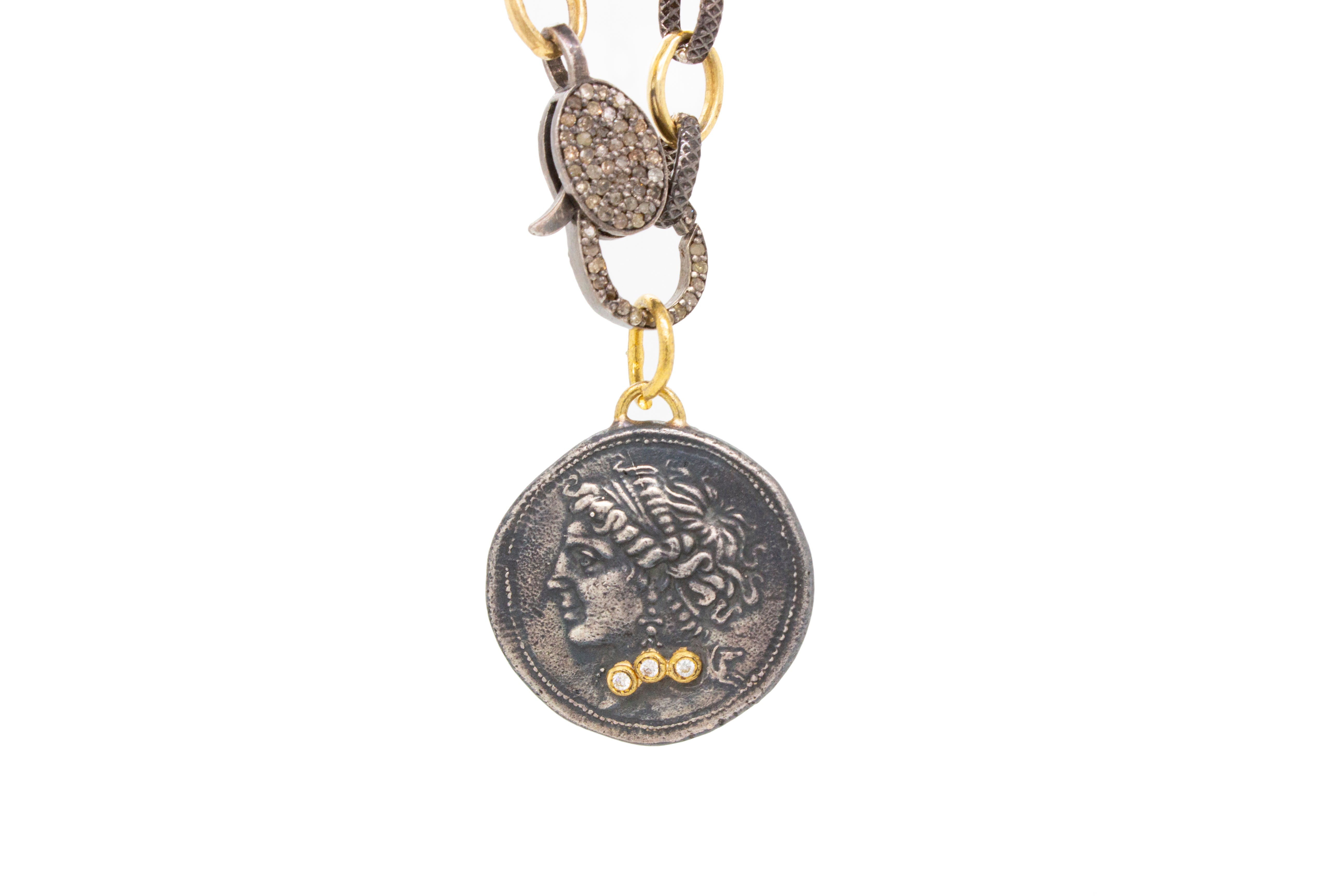 Greek Nymph and Nike with Diamonds