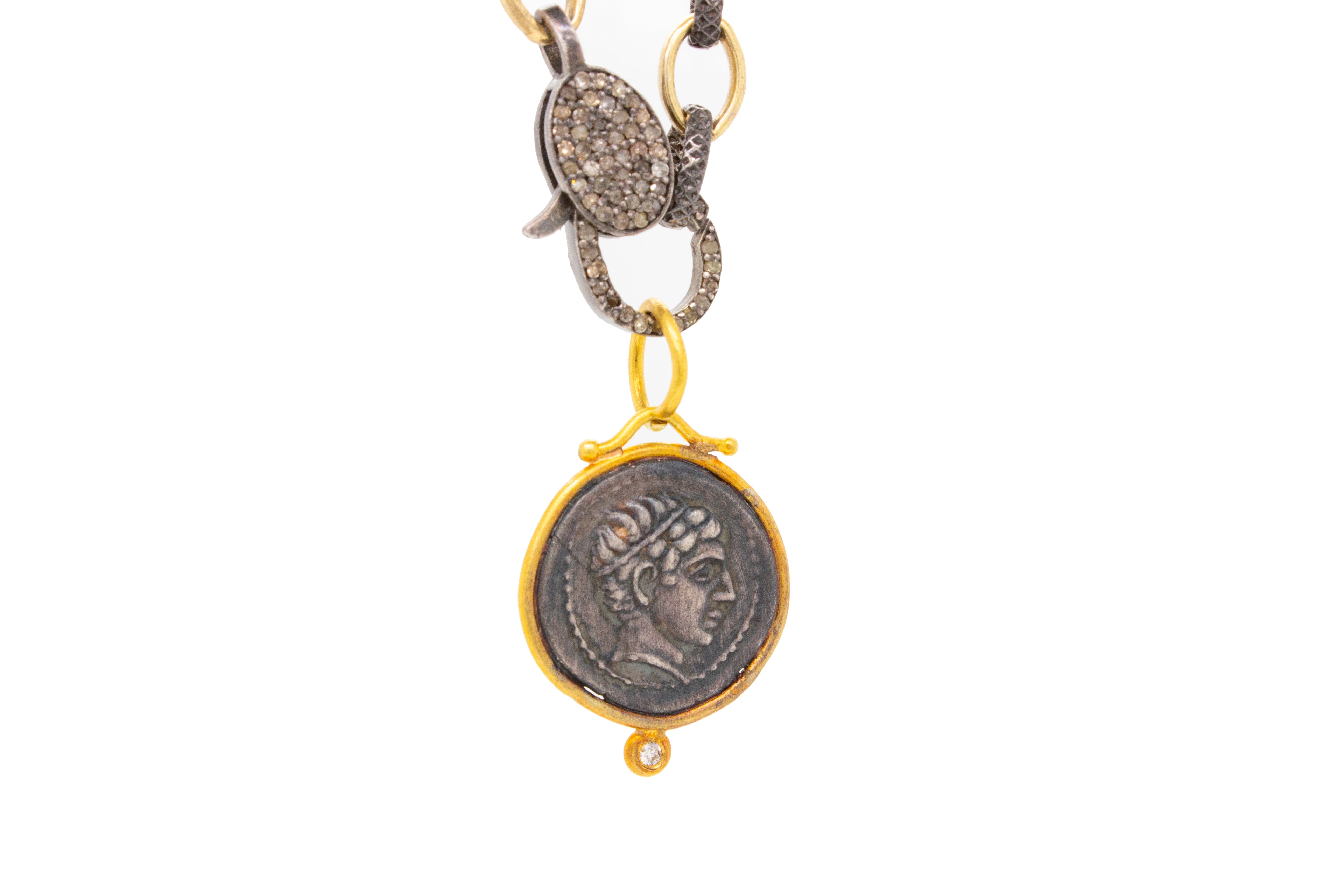 Philip II of Macedon with Gold Frame & Diamond