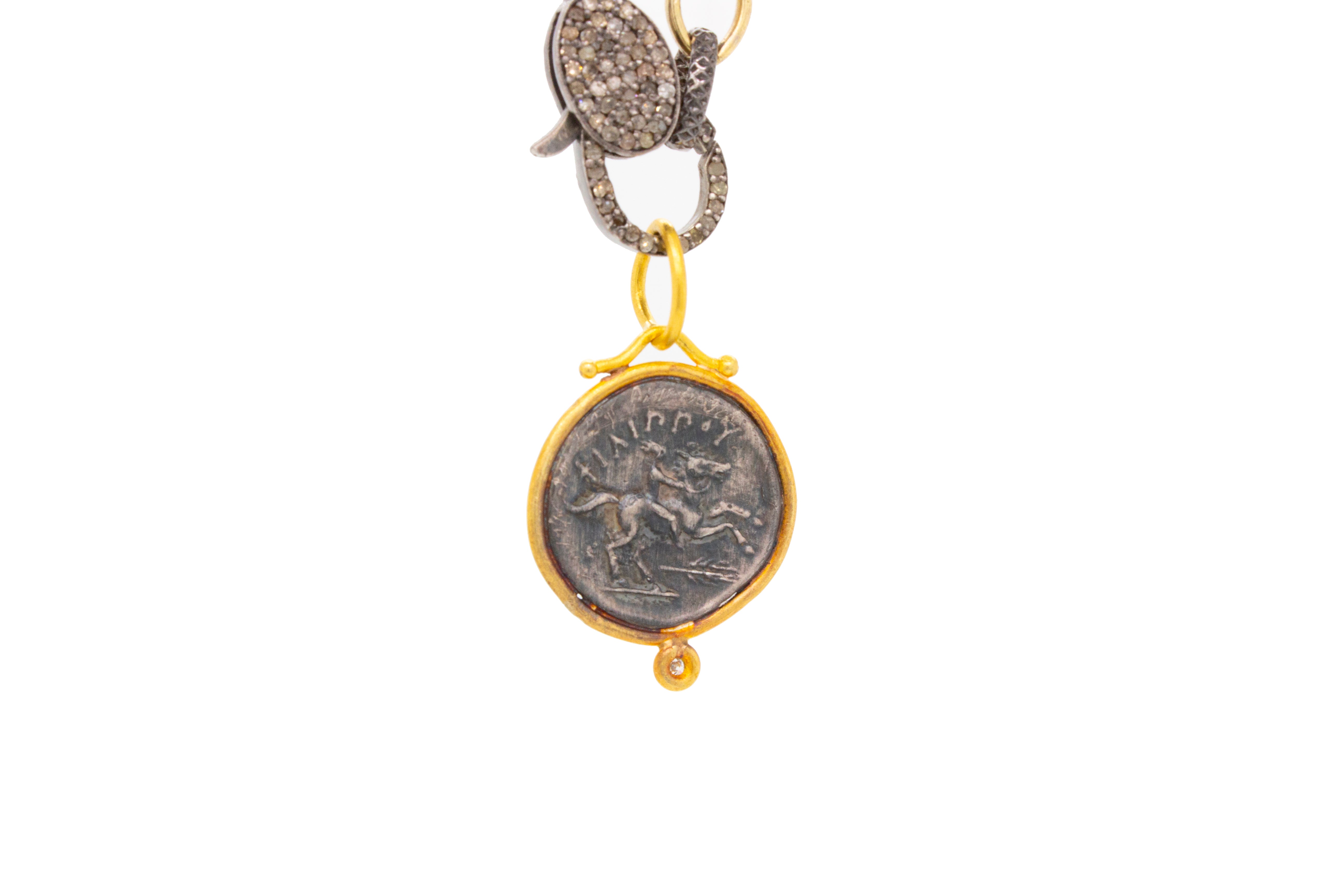 Philip II of Macedon with Gold Frame & Diamond