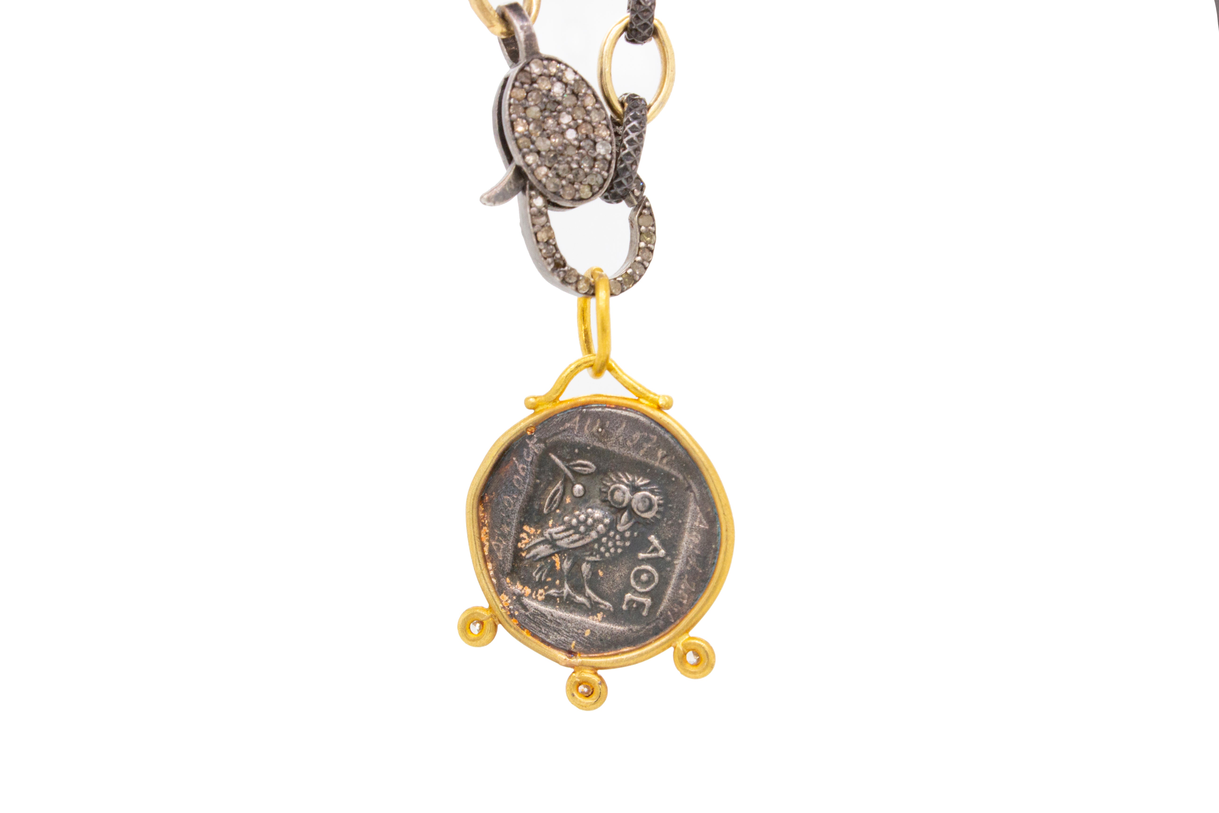 Greek Goddess Athena with Gold Frame & Diamonds