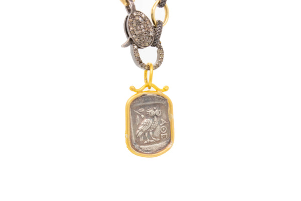 Owl of Athena with Diamonds