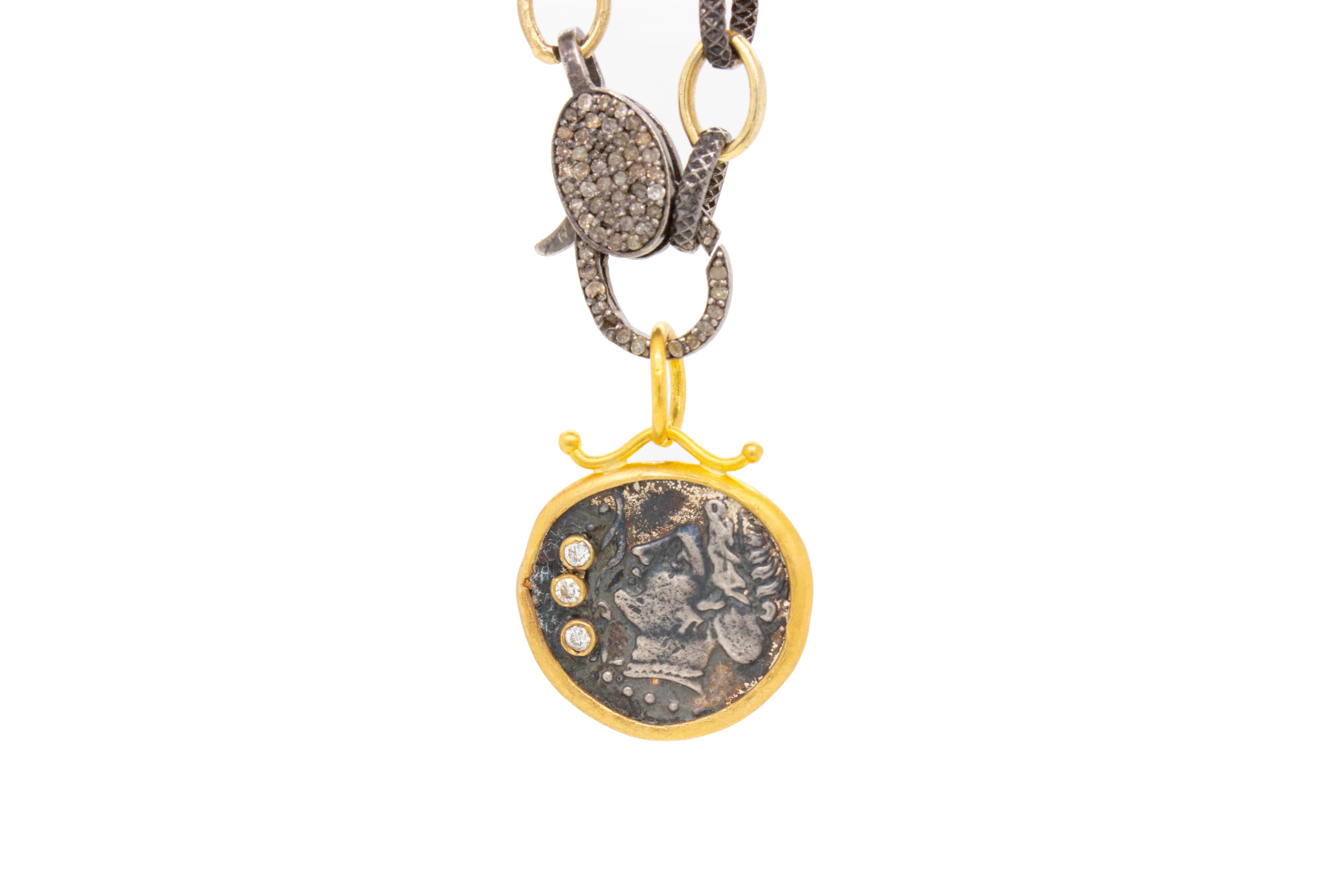 Greek Nymph with Gold Frame & Diamonds