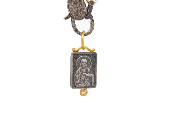 Old Icon of Jesus with Diamond