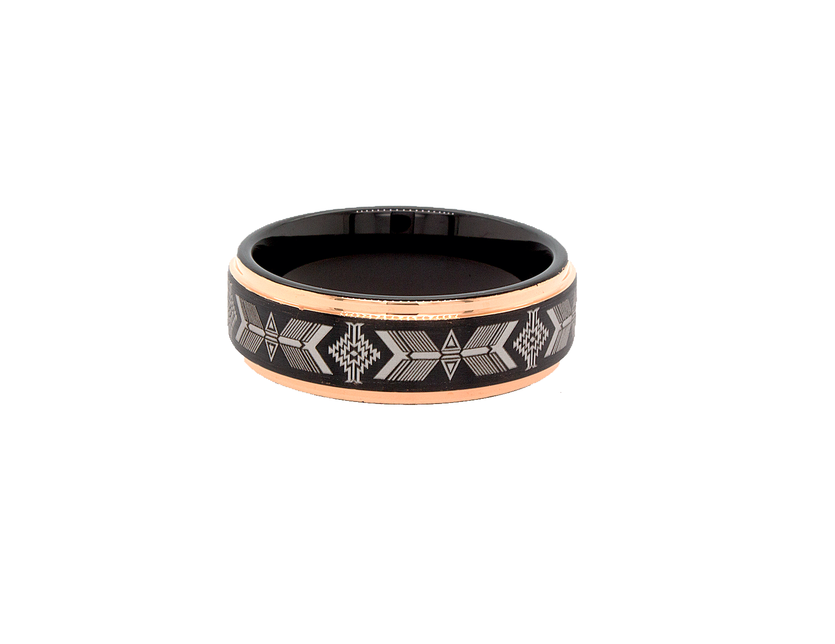 black ring, black tungsten ring, wedding band, mens wedding band, rose gold plated ring