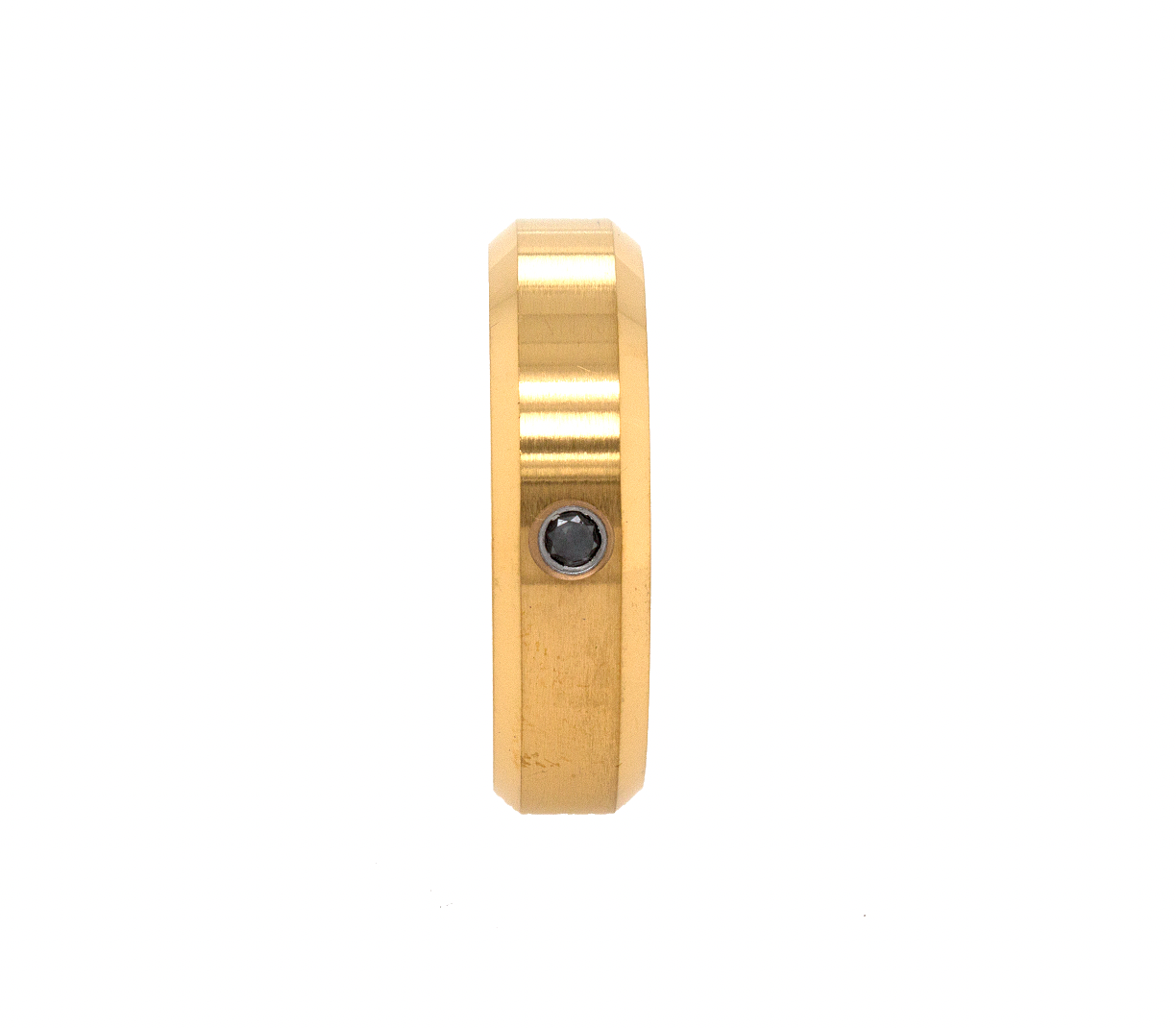 ring, ring on white background, 6mm ring, cobalt ring, yellow gold plated cobalt ring, diamond ring, black diamond ring, gemstone rings, thin wedding band