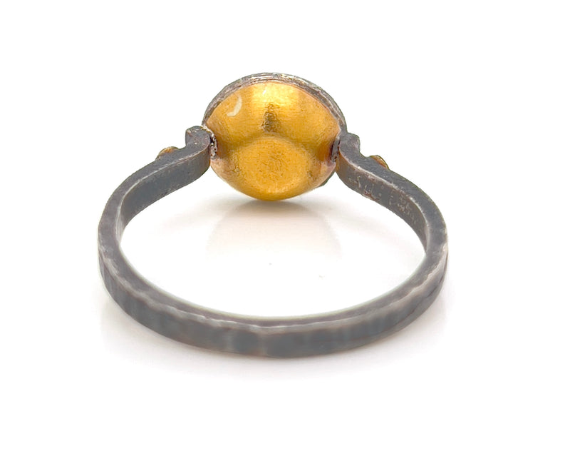 24k Gold and Silver Handmade Ring Featuring Athena