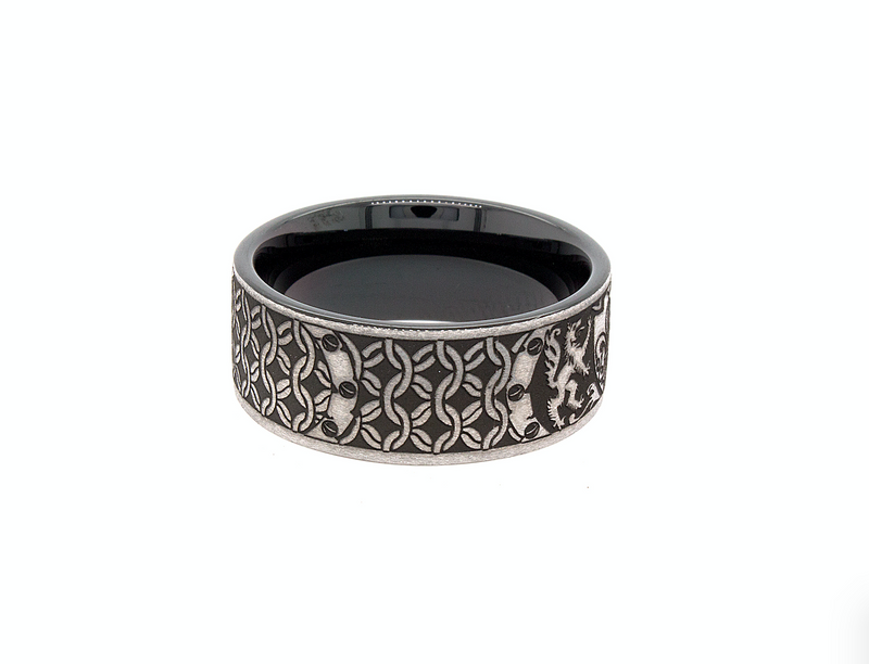 ring, ring with white background, 9mm ring, black plated ring, matte ring, engraved ring, custom wedding band, black ring, mens ring, matching ring
