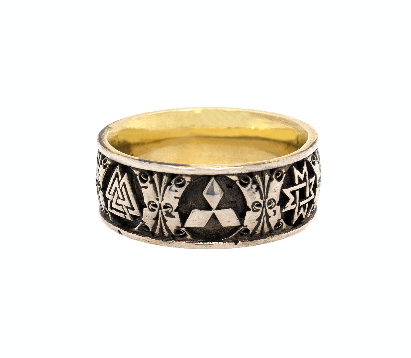 ring, ring on white background, mens ring, women's background, yellow gold plated ring, silver ring, sterling silver ring, viking engraving, engraved ring, viking ring, mens ring, women's rings, viking symbols, 8mm ring
