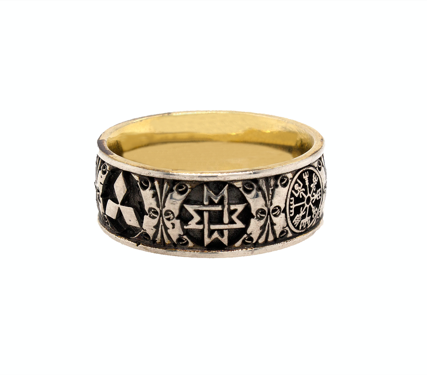 ring, ring on white background, mens ring, women's background, yellow gold plated ring, silver ring, sterling silver ring, viking engraving, engraved ring, viking ring, mens ring, women's rings, viking symbols, 8mm ring