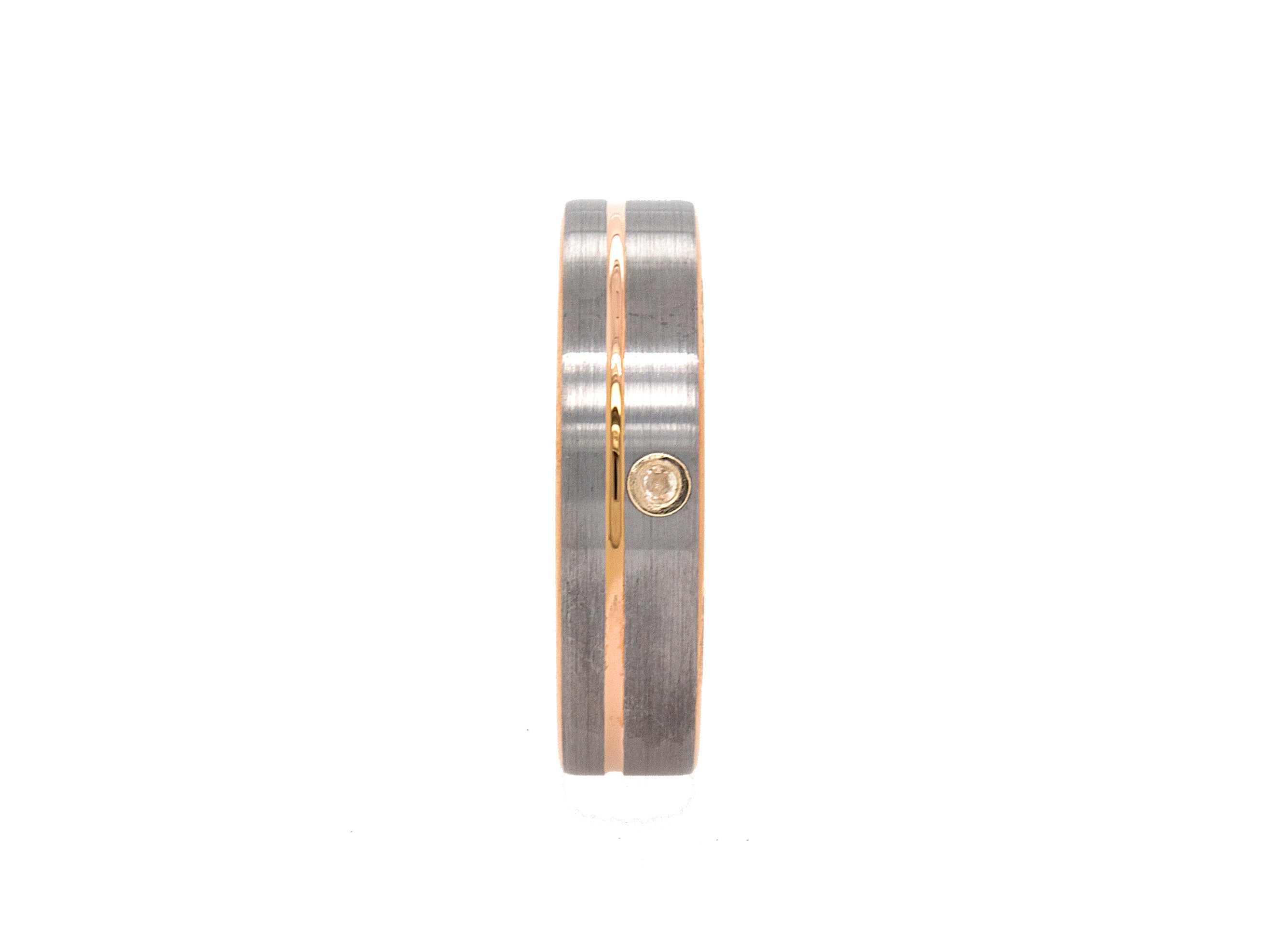 ring, ring on white background, rose gold ring, rose gold plated ring, tungsten ring, diamond ring, gemstone ring, diamond wedding band, mens wedding band, women's wedding band, unisex ring, 6mm ring, 6mm tungsten ring
