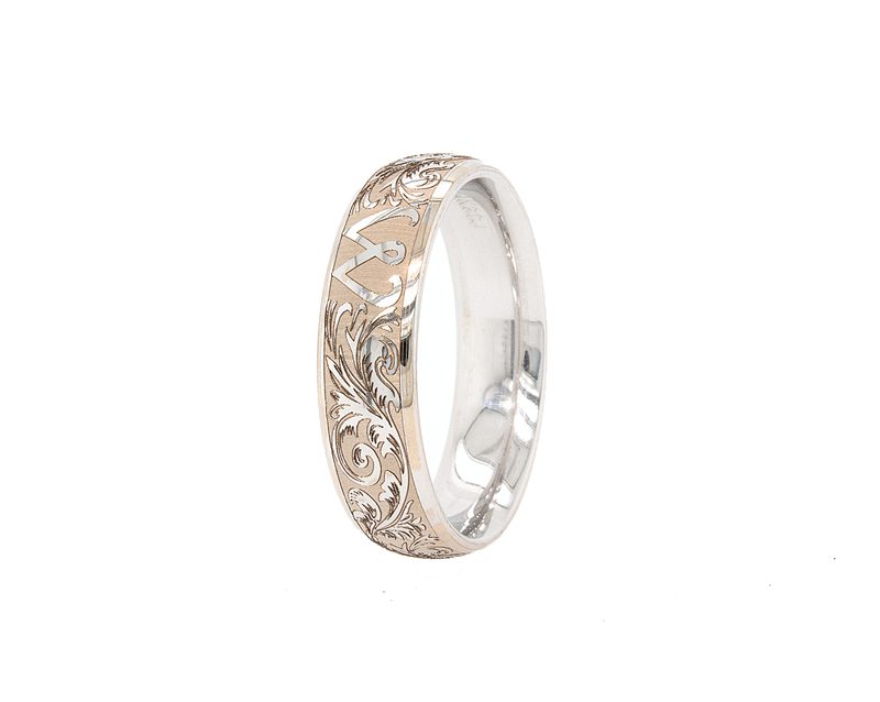 White gold 2025 personalized ring